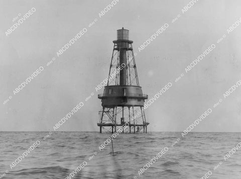 crp-01848 1935 lighthouse Florida reef Carysfort S.S. Dixie runs aground w 275 passengers east Key Largo crp-01848
