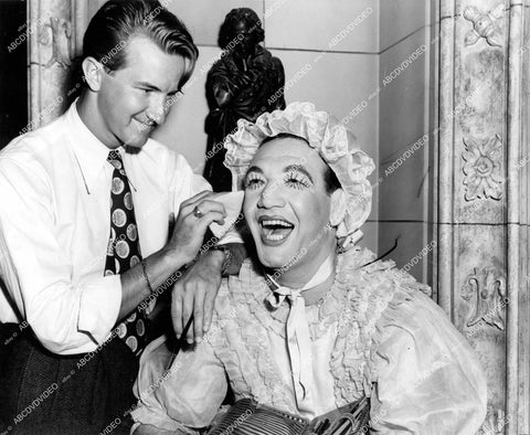 crp-18531 1941 Maxie Rosenbloom in baby wear w makeup man Bob Schiffer film Harvard Here I Come crp-18531