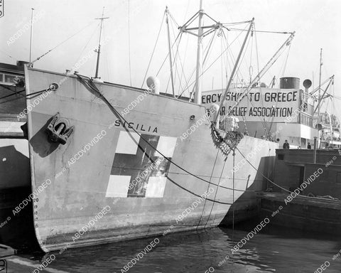 crp-01865 1942 WWII news photo Greek mercy Ship to Sail Sicila will sial from New York to Greece crp-01865