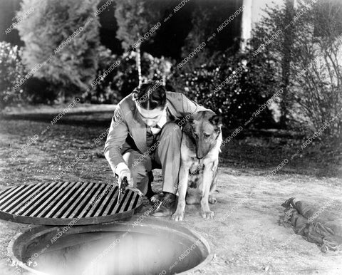 crp-18678 1927 Charles Delaney, Napoleon the dog silent film The Thirteenth 13th Hour crp-18678