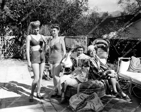 crp-18984 1944 swimsuit pool party babes Jeff Donnell, Shirley Mills, Leslie Brooks, Marcia Mae Jones film Nine Girls crp-18984