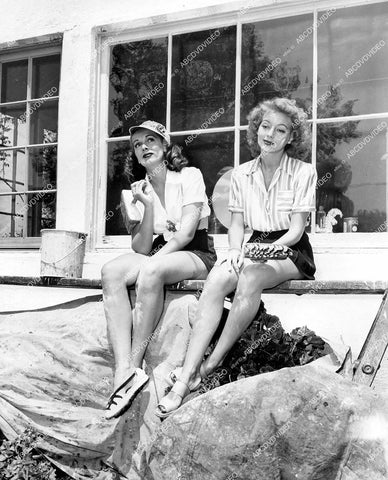 crp-19014 1944 Evelyn Keyes helps Jinx Falkenburg remodel her house crp-19014