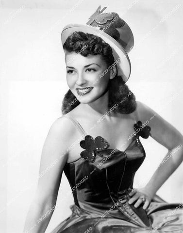 crp-19083 1951 beautiful singer Ginny Jackson in St Patrick's Day wear for TV The Rex Allen Show crp-19083
