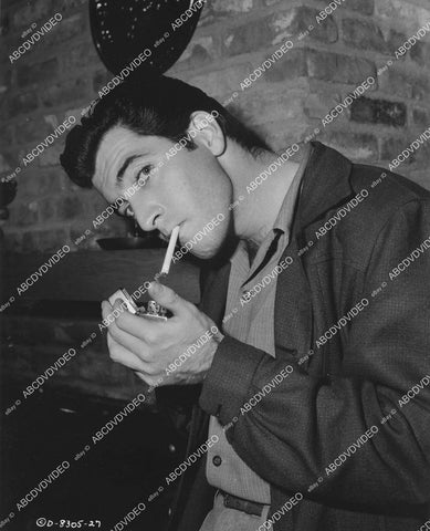 crp-02000 1955 David Cross lights up a cigarette crime film The Night Holds Terror crp-02000