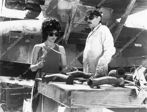 crp-02454 1979 Jane Fonda w welders torch and Donald Sutherland TVM The Final Crash crp-02454