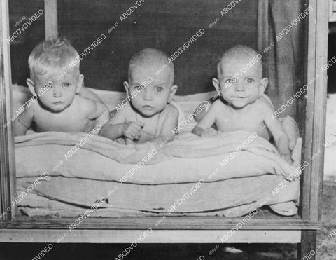 crp-00253 1936 Kirkland Ga triplets born to mother of 15 doing fine The McGovern triplets crp-00253