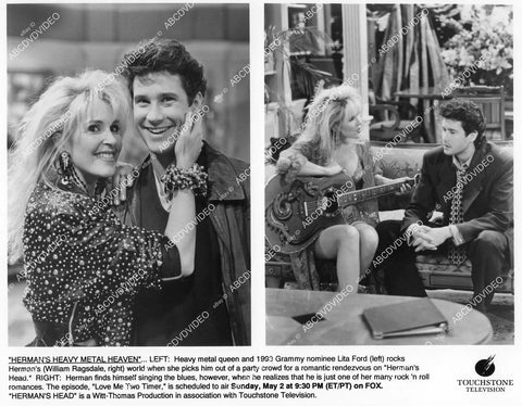 crp-02679 1993 rock n roll singer Lita Ford, William Ragsdale TV Herman's Head crp-02679