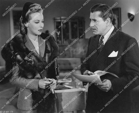 crp-02736 1944 Hillary Brooke, Warner Baxter film The Crime Doctor crp-02736