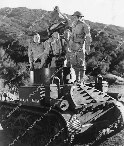 crp-03079 1942 Frank Jenks, Pierre Watkin, Roger Clark, Frank Sully in mini tank film Two Yanks in Trinidad crp-03079