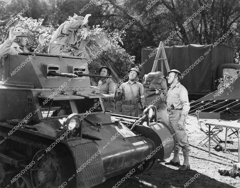 crp-03127 1942 Frank Jenks, Pierre Watkin, Roger Clark, Frank Sully in mini tank film Two Yanks in Trinidad crp-03127