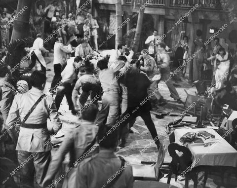 crp-03207 1942 knockdown dragout barroom fight sequence film Two Yanks in Trinidad crp-03207