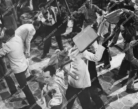 crp-03211 1942 knockdown dragout barroom fight sequence film Two Yanks in Trinidad crp-03211