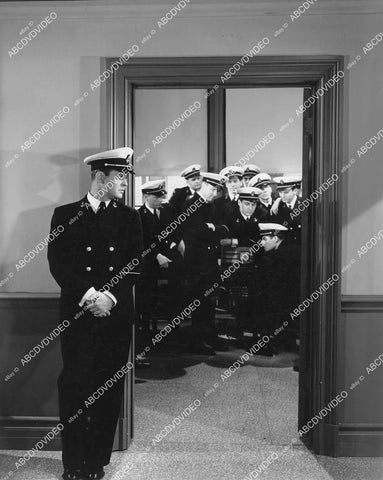 crp-03224 1942 Tom Brown & the boys listen radio news flash film Hello, Annapolis crp-03224