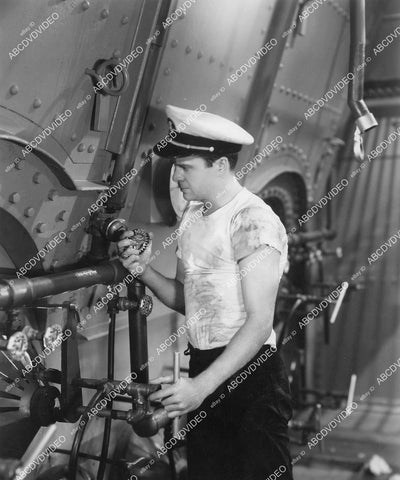 crp-03231 1942 Larry Parks in the ship's engine room film Hello, Annapolis crp-03231
