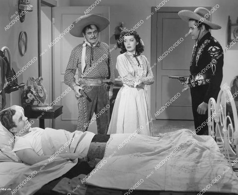 crp-03301 1950 Leo Carrillo, Duncan Renaldo, Jane Adams Cisco Kid film The Girl from San Lorenzo crp-03301