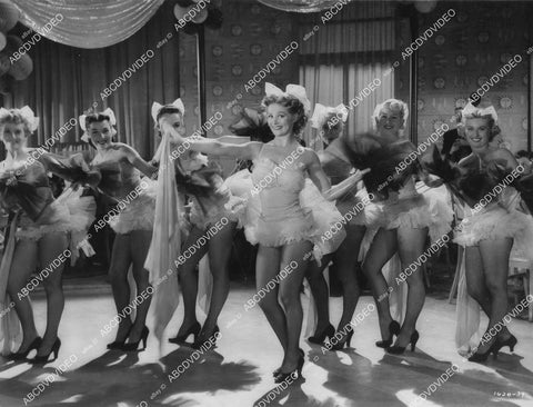 crp-03333 1954 super cute Connie Gilchrist w chorus girl dancers film The Great Diamond Robbery crp-03333