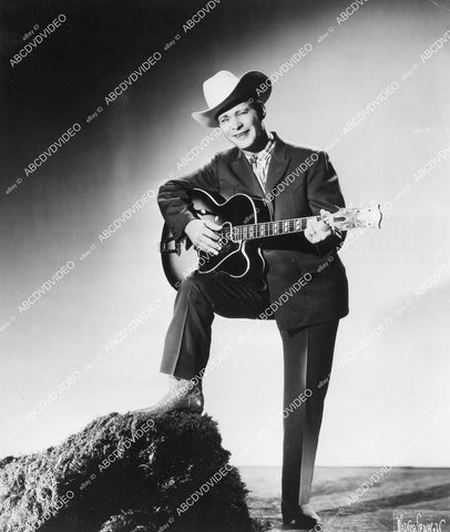 crp-03388 1950's music hillbilly singer Dolph Hewitt w his guitar TV WGN The Old Barn Dance crp-03388