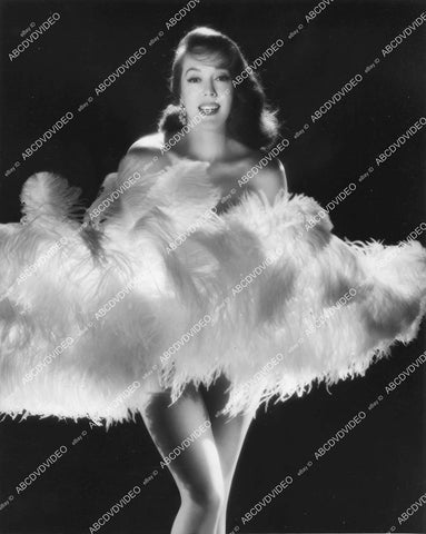 crp-03525 1950's music singer gorgeous Lisa Kirk naked feather dance crp-03525