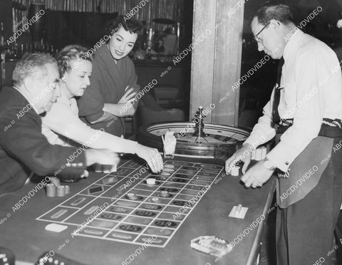 crp-03723 1955 opera singer Marguerite Piazza at Roulette Wheel Las Vegas Sands Hotel crp-03723