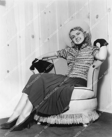 crp-03846 1938 pretty Virginia Dale in cowboy hat and casual wear crp-03846