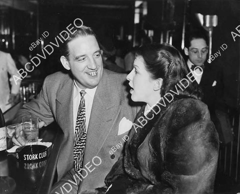 crp-03925 1948 Laird Cregar w buck teeth & Nancy Walker at Sherman Billingsley Stork Club nightclub restaurant crp-03925