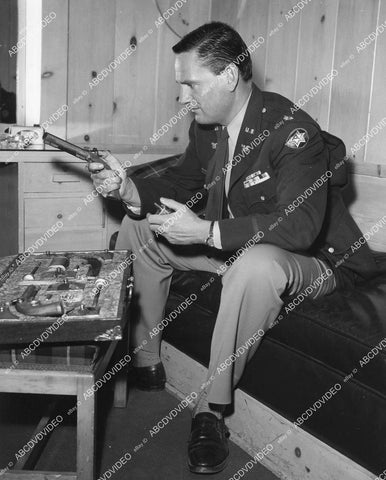 crp-03984 1956 Wendell Corey w antique dueling pistols gun collection film The Rack crp-03984