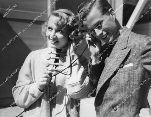 crp-04105 1932 Elaine Sheppard, Frank Wilson listen to days playback on set film The Devil Is Driving crp-04105
