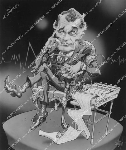 crp-04174 1983 caricature attorney F. Lee Bailey reality TV Lie Detector crp-04174