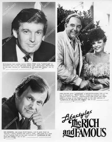 crp-04205 1980's Donald Trump, Ken Kercheval, Joan Collins TV Lifestyles of the Rich & Famous crp-04205