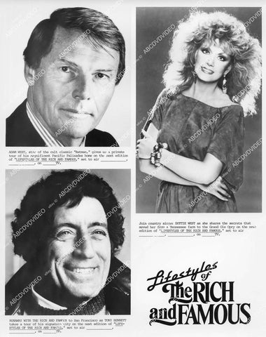 crp-04208 1980's Adam West, Tony Bennett, Dottie West TV Lifestyles of the Rich & Famous crp-04208
