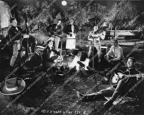 crp-04312 1939 Sons of the Pioneers cowboys by campfire short subject Community Sing Songs of the West crp-04312