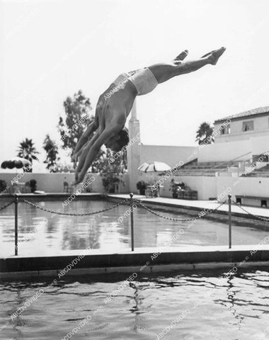 crp-04392 1938 Farid Sumaika, Dutch Smith off diving board short subject Double Diving crp-04392