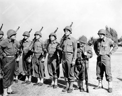 crp-04439 1944 Larry Parks, Joe Besser, Joes Sawyer and soldiers film Hey, Rookie crp-04439