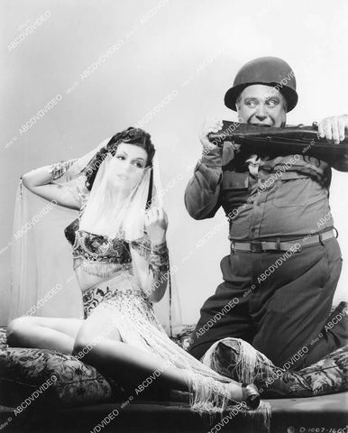 crp-04471 1944 stunning Ann Miller has Joe Besser chewing his rifle film Hey, Rookie crp-04471