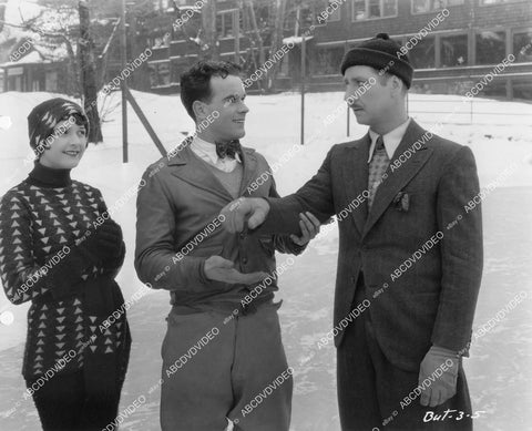 crp-04621 1928 Sally Phipps, Nick Stuart, Cyril Ring on the ice silent film News Parade crp-04621