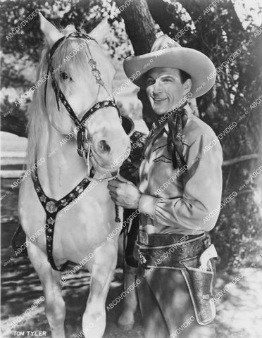 crp-04935 1940's Tom Tyler western portrait w his horse crp-04935
