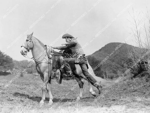 crp-04936 1949 Roy Rogers jumping on Trigger film Down Dakota Way crp-04936