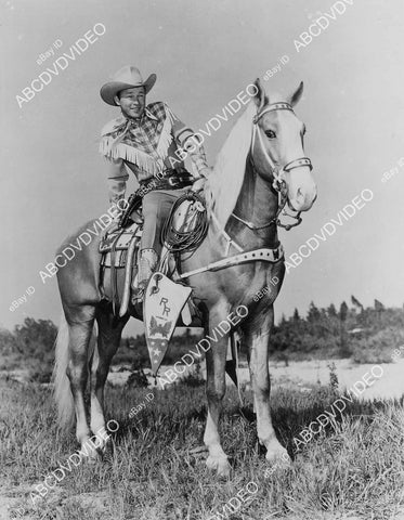 crp-04942 1940's 4x5 photo Roy Rogers mounted on Trigger snapshot crp-04942