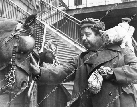 crp-05031 1962 Jackie Gleason w the cat petting a horse film Gigot crp-05031