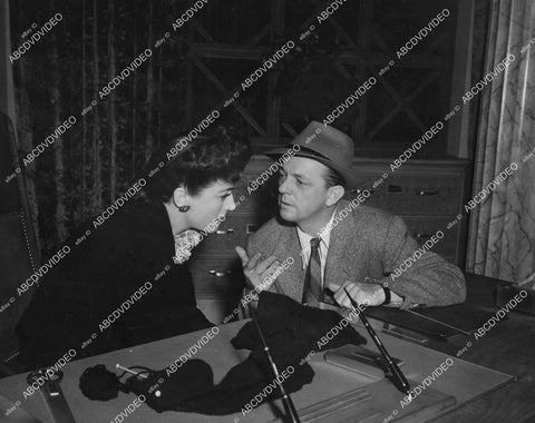 crp-05120 1942 candid Joan Crawford w Alexander Hall on set film They All Kissed the Bride crp-05120