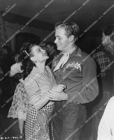 crp-05134 1945 Marjorie Reynolds, Ross Hunter at Hayride wrap party film Hit the Hay crp-05134