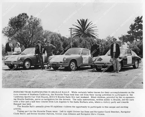 crp-00528 auto racing Porsche Team in Braille Rally blind children navigators help racecar drivers crp-00528