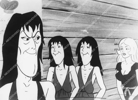crp-05455 1976 animated characters sexy Cinderella, evil step-sisters adult cartoon Once Upon a Girl crp-05455