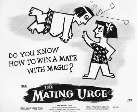 crp-05478 1959 ad slick animated characters film The Mating Urge crp-05478