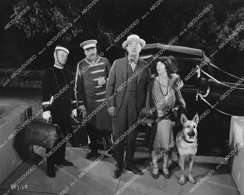 crp-05585 1928 Harry Gribbon, Polly Moran, Flash the Dog silent film Honeymoon crp-05585