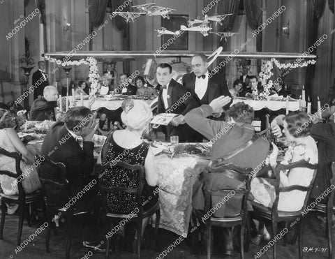 crp-05609 1927 Johnny Hines & cast cool aviation airplane banquet table silent film Home Made crp-05609