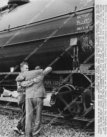 crp-05967 1958 traffic accident Donald Tallman weeps son ran over by train Minneapolis Minn crp-05967