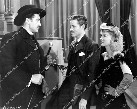 crp-06121 1943 Sheldon Leonard, Tom Neal, Glenda Farrell film Klondike Kate crp-06121