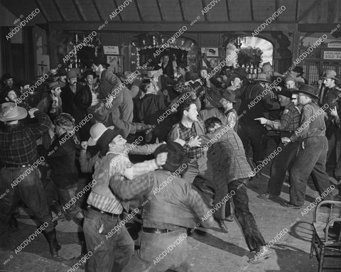 crp-06130 1943 barroom brawl fight sequence b film Klondike Kate crp-06130