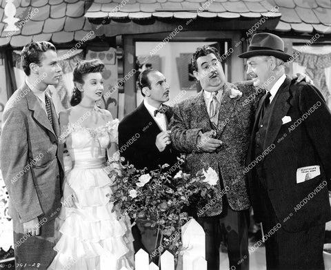 crp-06867 1944 Ross Hunter, Ann Savage, Fritz Feld, Billy Gilbert film Ever Since Venus crp-06867